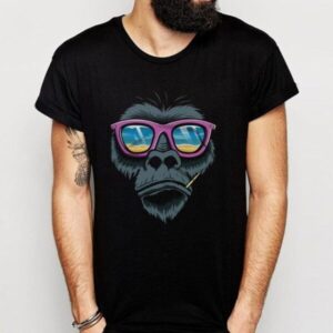 Gorilla Black Round Neck T-shirt