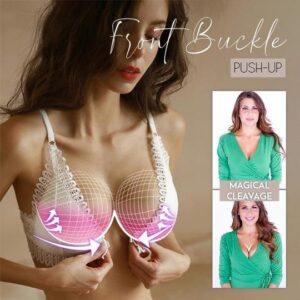 Breathable Lace Front Closure Bra – Soft & Supportive Design