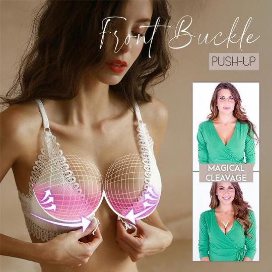Breathable Lace Front Closure Bra – Soft & Supportive Design