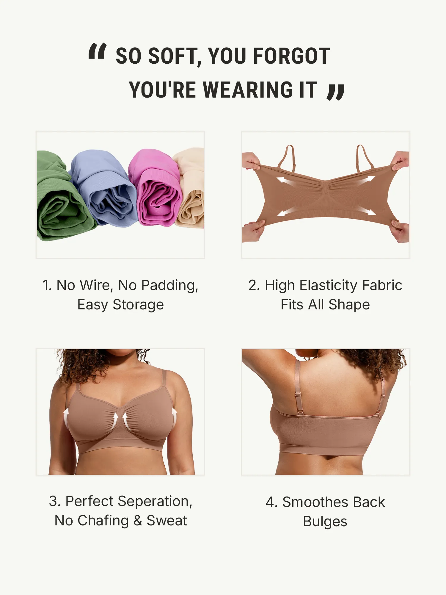 Feelingirl Seamless Wireless Bra Bundle