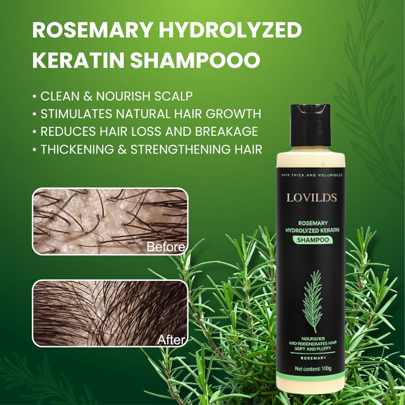 LOVILDS® Rosemary Hydrolyzed Keratin Shampoo