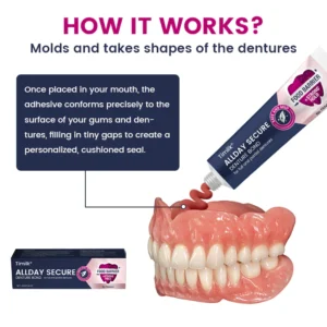 allday secure denture bond adhesive for daily use