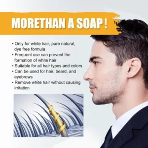 Black Hair Color Soap – Natural Pigment Restore and Nourishing Hair Treatment Bar