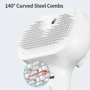 pet fur grooming steam brush