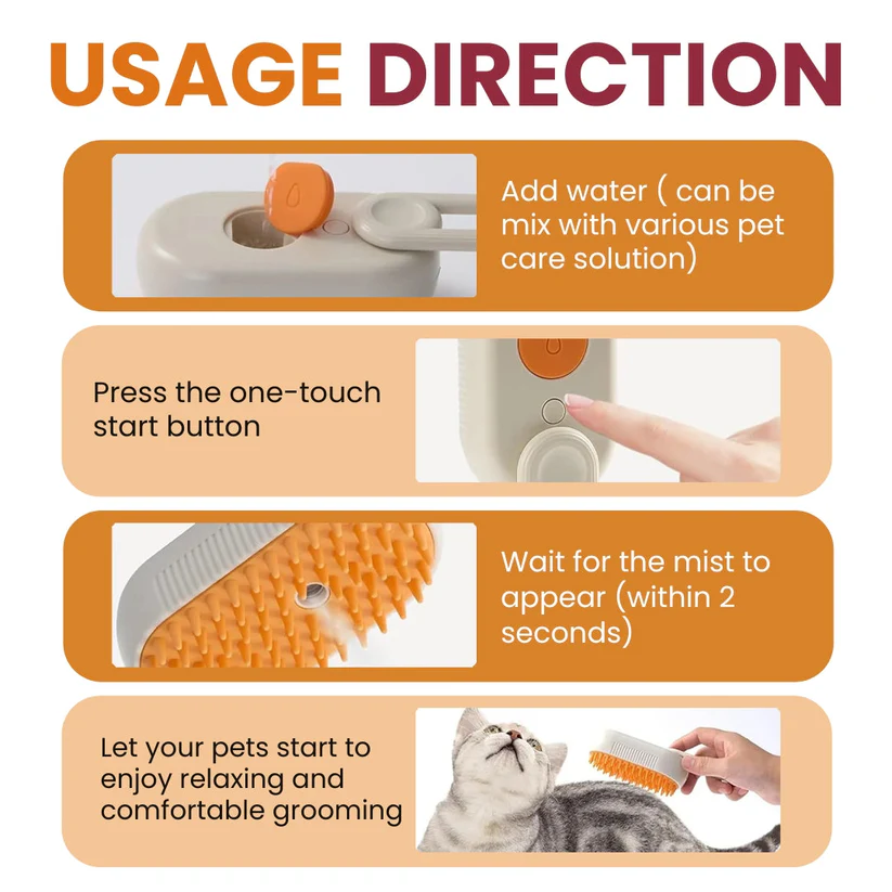 smooth grooming steam brush