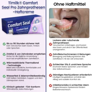timilk comfort seal pro denture adhesive cream