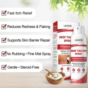 natural psoriasis skin support with laozik spray