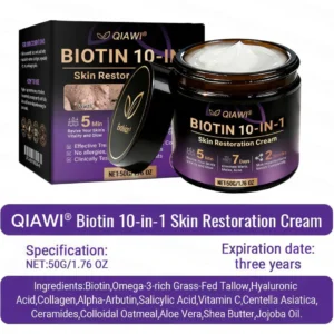 qiawi biotin 10-in-1 skin restoration cream for results