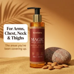 luvelana silk oil before and after skin glow