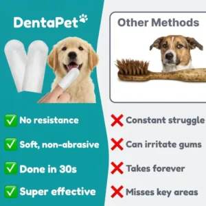 dentapaw dental sleeves before and after plaque removal