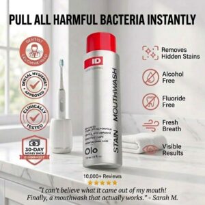 id stain whitening mouthwash for results