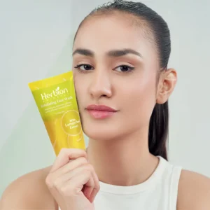 Lemon exfoliating face wash texture and foaming gel