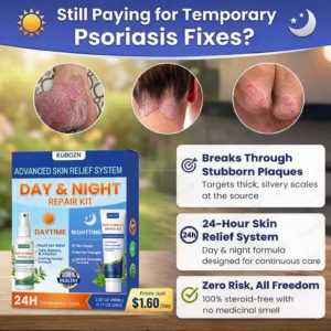 Overnight relief duo for skin scaling and persistent itching