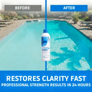 RZXEA Chitosan Clarifier before and after cloudy water results