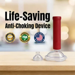 Portable airway suction device for choking emergencies at home