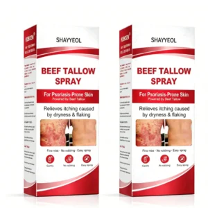 No-rub psoriasis treatment spray with grass-fed tallow