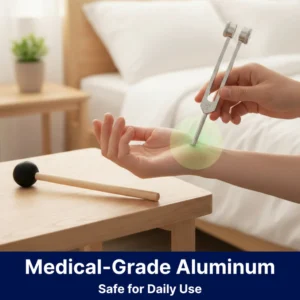 Nourial 128 Hz healing instrument application on joints and skin