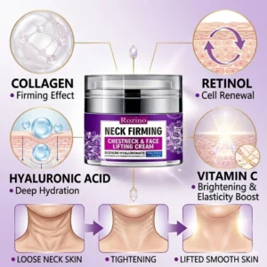 Rozino Neck Firming Cream elegant jar and rich texture