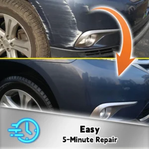 Lyseemin Car Scratch Remover before and after results on black car