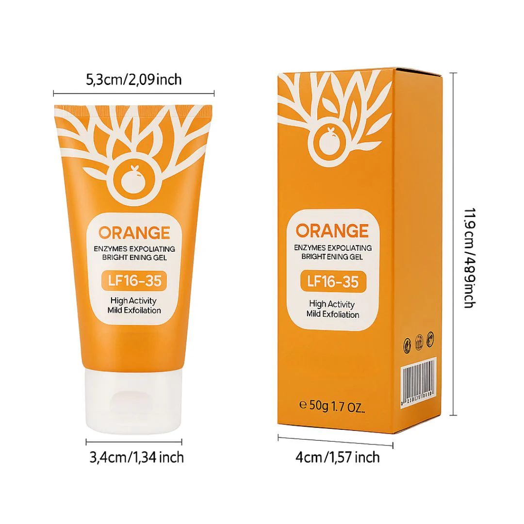 Gently exfoliating orange gel for smooth skin
