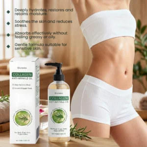 Divinvéra Collagen Oil before and after results on aging skin