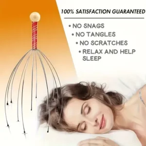 Flexible metal head scratcher for stress relief and relaxation