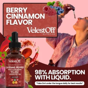 Natural herbal blend with cayenne pepper for blood flow