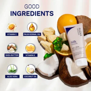 Flicka Silk Touch Concentrate before and after makeup application