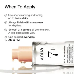 Hydrating barrier serum with rice extract and ceramides