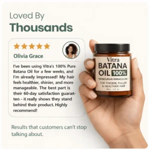 Vitra natural Batana oil before and after growth