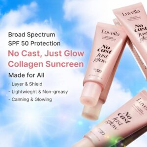 Luvella Collagen Sunscreen before and after sun exposure results