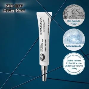 Dr. Melaxin Eyephalt before and after results on tired eyes