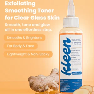 Kojic Acid Toner before and after results on uneven skin tone