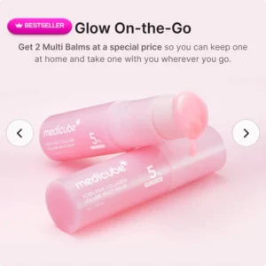 Collagen-infused brightening balm stick by Medicube for face