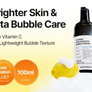 Brightening face serum with vitamin C bubbles