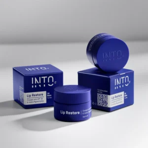 LIP RESTORE Balm before and after results on chapped lips