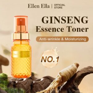 Ellen Ella ginseng toner 100ml bottle and texture