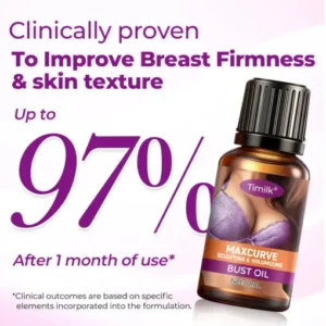 Timilk MaxCurve Oil bottle with natural botanical ingredients