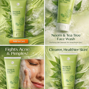 Antibacterial neem and tea tree cleanser for oily skin