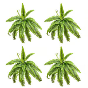UV-resistant lifelike artificial Boston fern for outdoor hanging