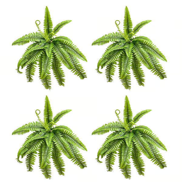 UV-resistant lifelike artificial Boston fern for outdoor hanging