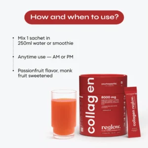 Reglow Marine Collagen before and after results on wrinkles