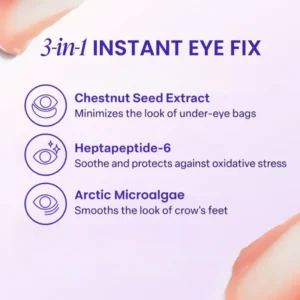Fast-acting eye tightening gel for immediate puffiness relief