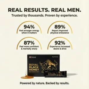 Royal Black Honey texture and golden black packaging