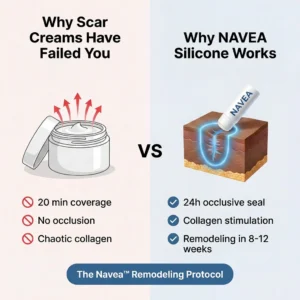 Targeted scar reduction stick by Navea for acne marks and spots