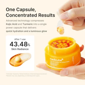 Moisturizing kojic glow capsule cream for radiant skin
