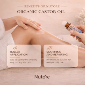 Nutore natural castor oil bottle and dropper