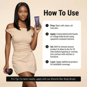 NOOVALY body makeup before and after skin coverage