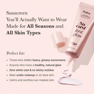 Collagen-infused sunscreen by Folira for anti-aging benefits