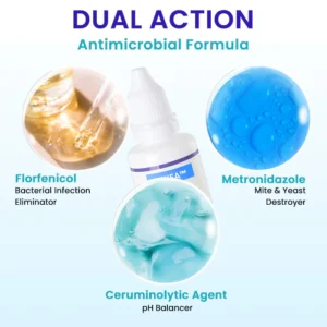 Gentle cat ear cleaning drops by RZXEA for wax removal